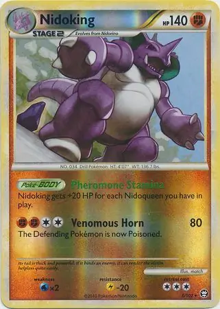 6/102 Nidoking TM Rare Holo Reverse Holo