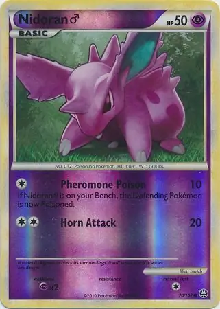 70/102 Nidoran♂ TM Common Reverse Holo