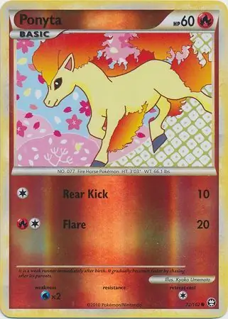 72/102 Ponyta TM Common Reverse Holo