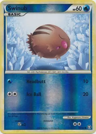 79/102 Swinub TM Common Reverse Holo
