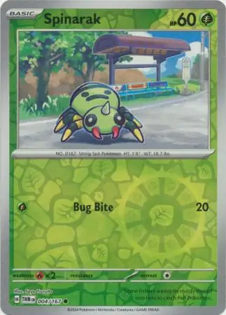 004/167 Spinarak TWM Common Reverse Holo