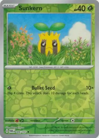 006/167 Sunkern TWM Common Reverse Holo