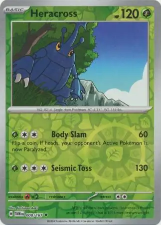 008/167 Heracross TWM Uncommon Reverse Holo