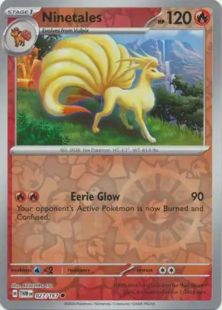 Ninetales Twilight Masquerade 027/167 Common Reverse Holo