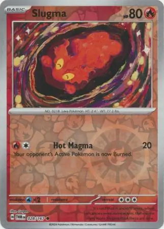 Slugma Twilight Masquerade 028/167 Common Reverse Holo