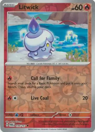 036/167 Litwick TWM Common Reverse Holo