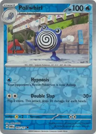 Poliwhirl Twilight Masquerade 042/167 Common Reverse Holo