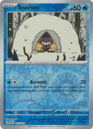 051/167 Snorunt TWM Common Reverse Holo
