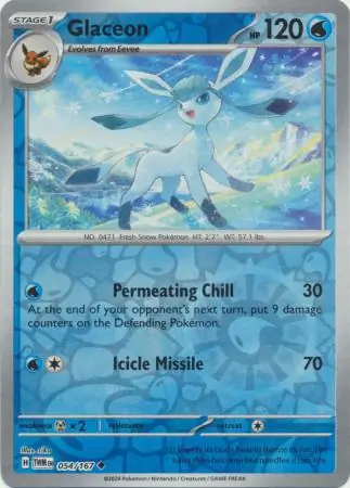 054/167 Glaceon TWM Uncommon Reverse Holo