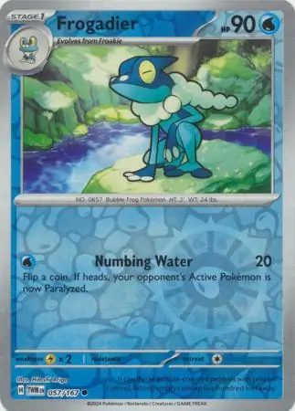 Frogadier Twilight Masquerade 057/167 Common Reverse Holo