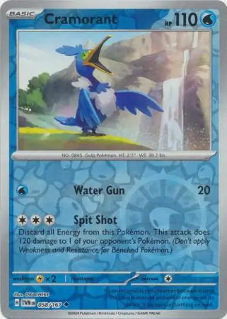 058/167 Cramorant TWM Uncommon Reverse Holo