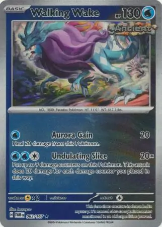 063/167 Walking Wake TWM Rare Reverse Holo