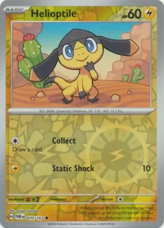 070/167 Helioptile TWM Common Reverse Holo