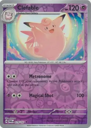 079/167 Clefable TWM Uncommon Reverse Holo