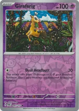 083/167 Girafarig TWM Common Reverse Holo