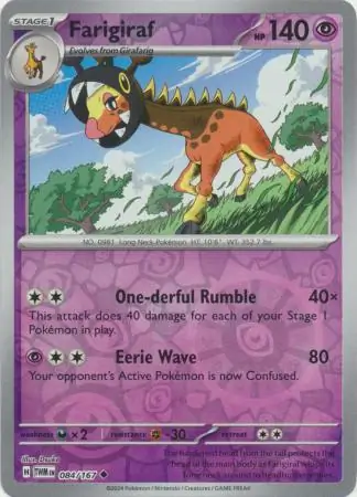 084/167 Farigiraf TWM Uncommon Reverse Holo