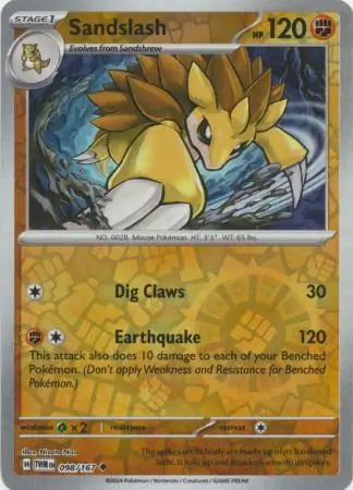 098/167 Sandslash TWM Uncommon Reverse Holo