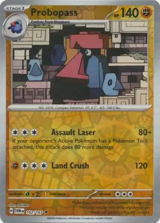 102/167 Probopass TWM Uncommon Reverse Holo