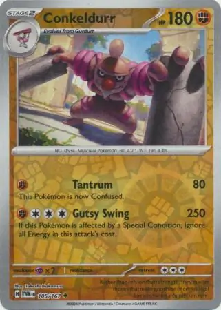 Conkeldurr Twilight Masquerade 105/167 Uncommon Reverse Holo