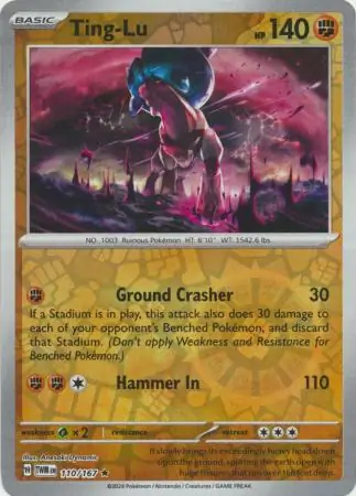 110/167 Ting-Lu TWM Rare Reverse Holo