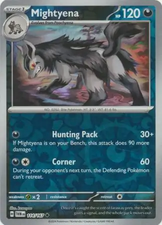 Mightyena Twilight Masquerade 114/167 Uncommon Reverse Holo