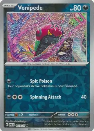 115/167 Venipede TWM Common Reverse Holo