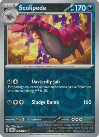 117/167 Scolipede TWM Uncommon Reverse Holo