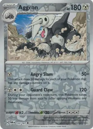 Aggron Twilight Masquerade 122/167 Uncommon Reverse Holo