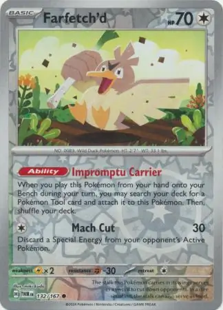 132/167 Farfetch'd TWM Common Reverse Holo