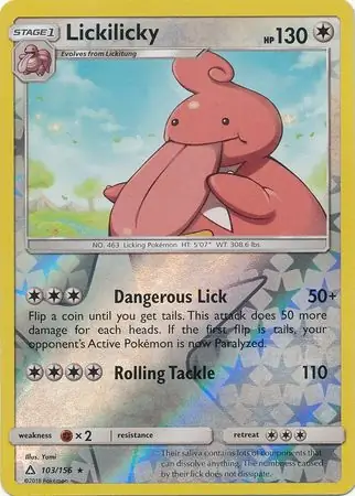 103/156 Lickilicky UPR Rare Reverse Holo