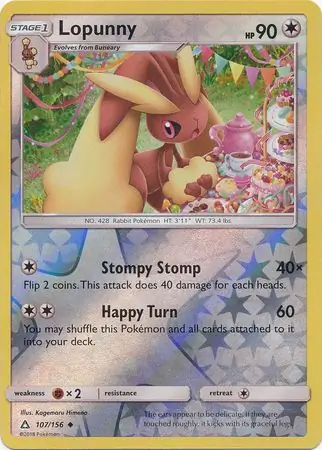 107/156 Lopunny UPR Uncommon Reverse Holo