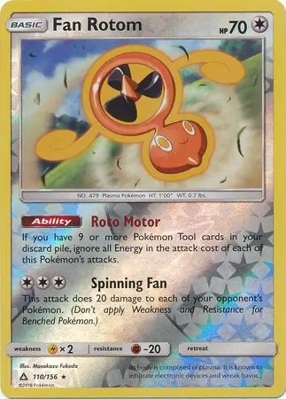 110/156 Fan Rotom UPR Rare Reverse Holo