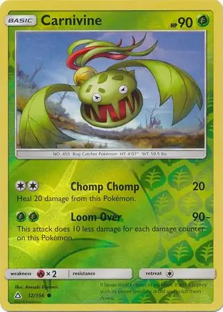 12/156 Carnivine UPR Common Reverse Holo