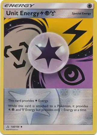 138/156 Unit Energy LightningPsychicMetal UPR Uncommon Reverse Holo