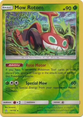 14/156 Mow Rotom UPR Rare Reverse Holo