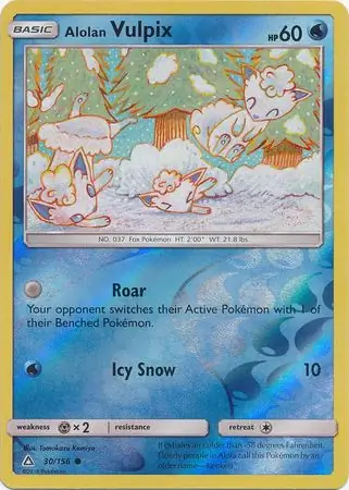 30/156 Alolan Vulpix UPR Common Reverse Holo