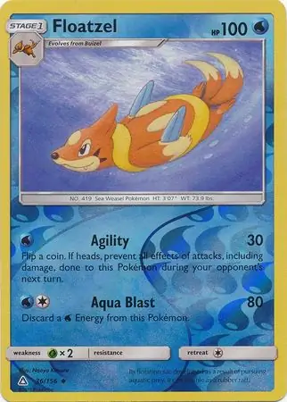 36/156 Floatzel UPR Uncommon Reverse Holo