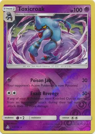 57/156 Toxicroak UPR Rare Reverse Holo