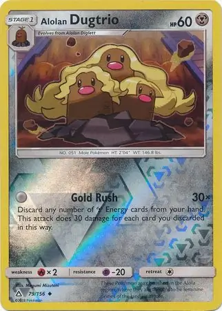 79/156 Alolan Dugtrio UPR Uncommon Reverse Holo