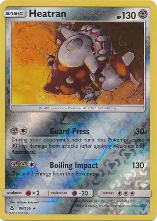 88/156 Heatran UPR Rare Holo Reverse Holo