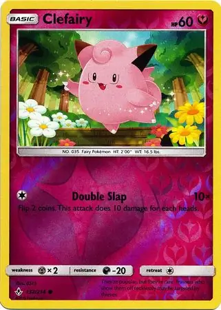 132/214 Clefairy UNB Common Reverse Holo