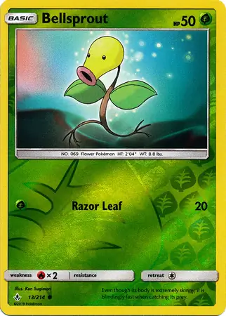 13/214 Bellsprout UNB Common Reverse Holo