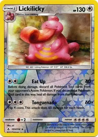 153/214 Lickilicky UNB Rare Reverse Holo