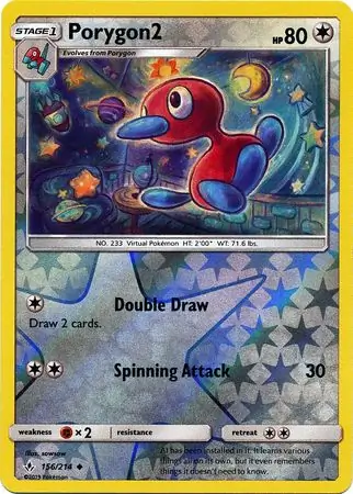 156/214 Porygon2 UNB Uncommon Reverse Holo