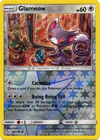 159/214 Glameow UNB Common Reverse Holo