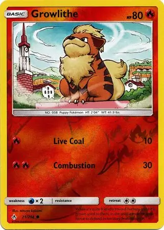21/214 Growlithe UNB Common Reverse Holo