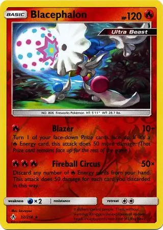 32/214 Blacephalon UNB Rare Reverse Holo