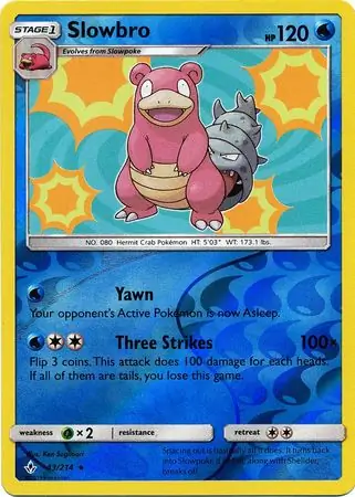 43/214 Slowbro UNB Rare Holo Reverse Holo