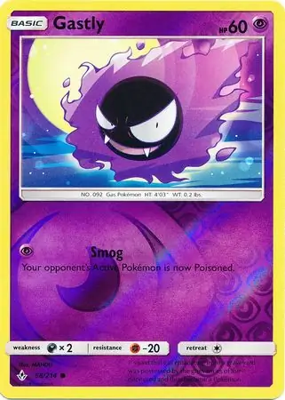 68/214 Gastly UNB Common Reverse Holo