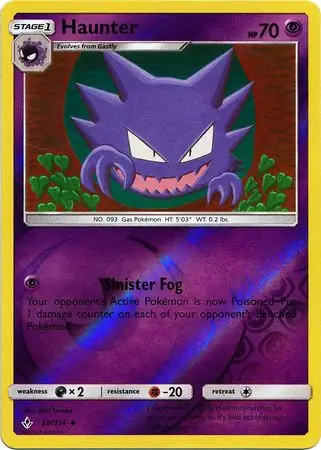 69/214 Haunter UNB Uncommon Reverse Holo